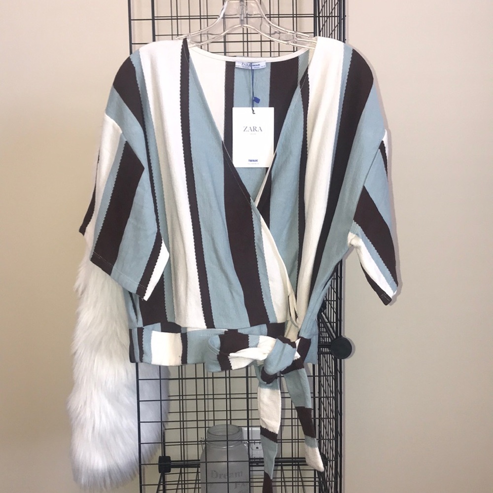 Zara Trafaluc Wrap Bow Top.